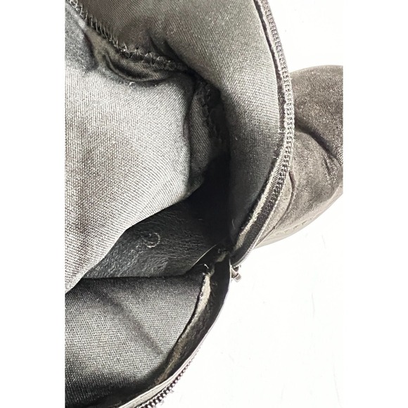 Girls‎ Black Knit Trim Side Zip Knee High Boots - Picture 11 of 12